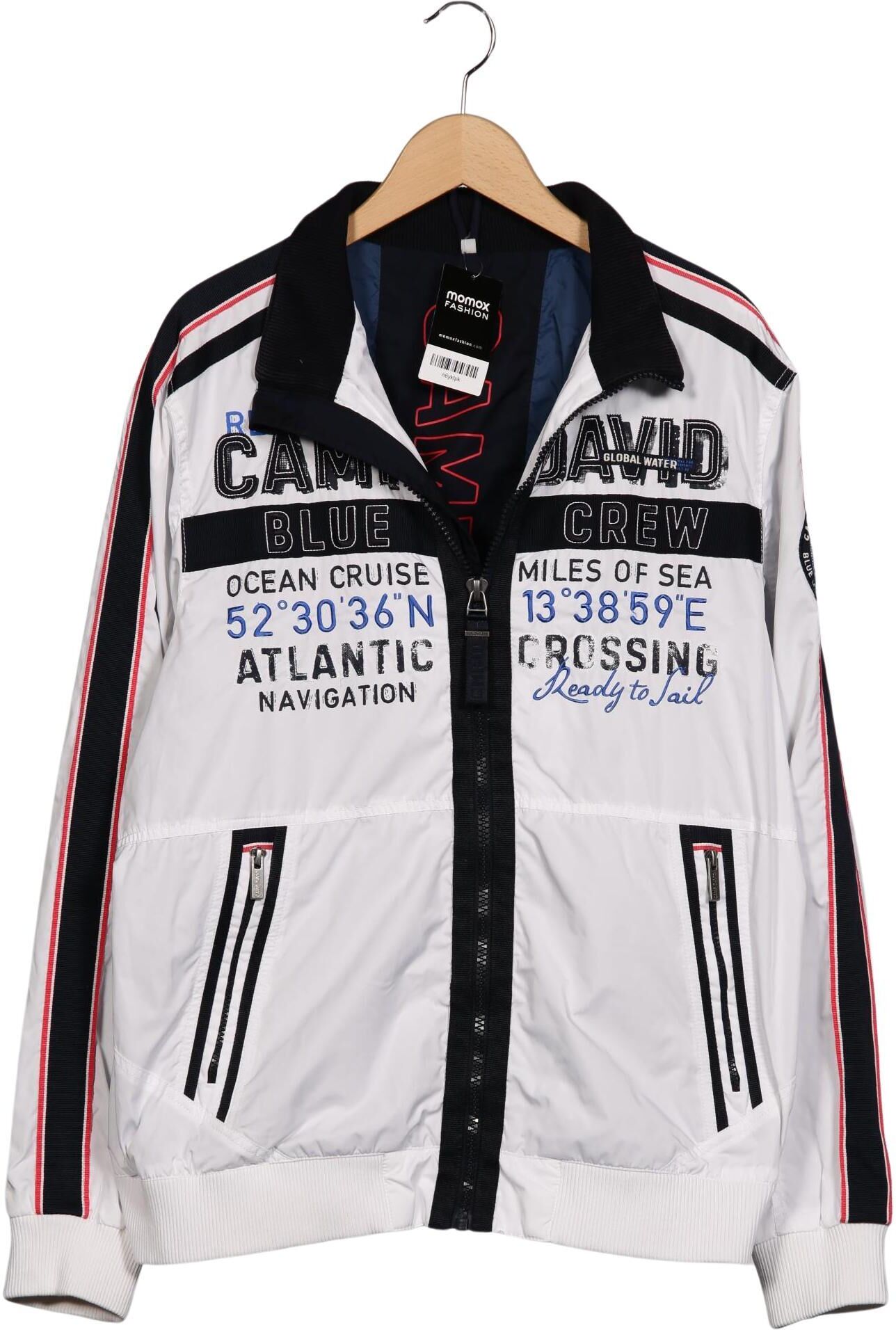 Camp David Herren Jacke, Weiß, Gr. XL, Synthetik - Second Hand