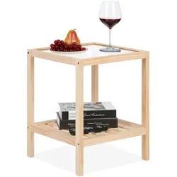 Relaxdays, Couchtisch + Beistelltisch, Guillermo (40 x 40 x 50 cm)