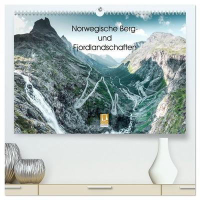 Norwegische Berg- und Fjordlandschaften (hochwertiger Premium Wandkalender 2026 DIN A2 quer), Kunstdruck in Hochglanz