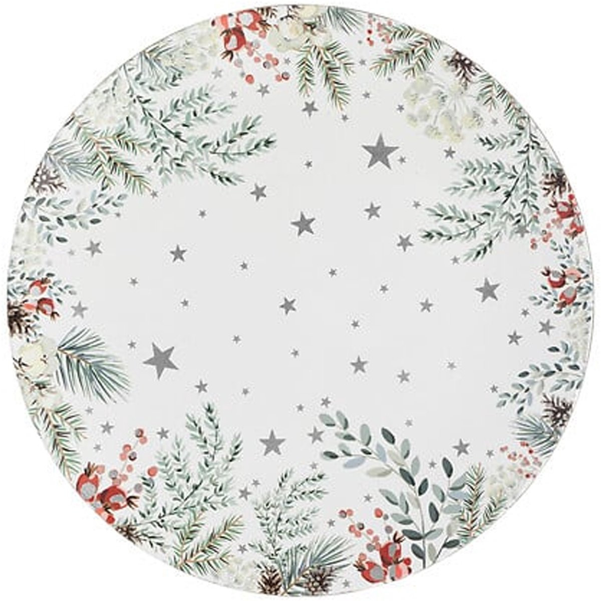 Feeric lights & Christmas Kaarsenbord wit kunststof Diameter: 33 cm