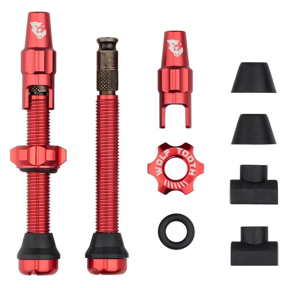 Wolf Tooth Tubeless Valve Stem Ventile, Clik Valve, 44mm, 2 Stk., red (58324588)