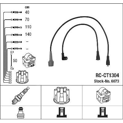Ngk Zündleitungssatz [Hersteller-Nr. 6073] für Citroën