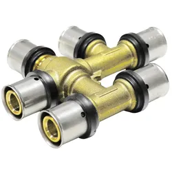 Pressfitting kreuzungsfreies T-Stück (Ausführung: 20 - 20 -20 mm)