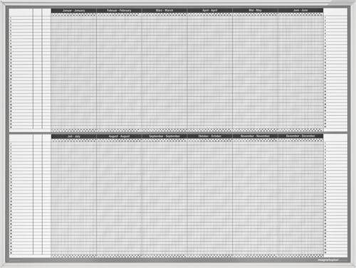 magnetoplan Jahresplaner 1241212S 121,5x91,5cm magnetisch +Zubehör