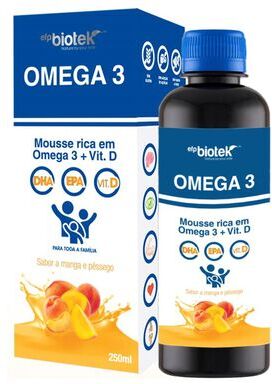 EFPBiotek Mousse Ómega 3 Sabor Manga e Pêssego 250 ml