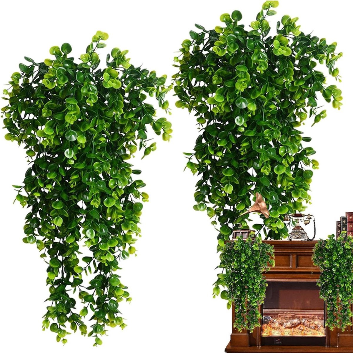 Realistische groene kunstplant hangplant voor decoratie - 80 cm