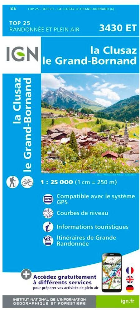 IGN  - 3430ET la Clusaz, le Grand-Bornand - Carte