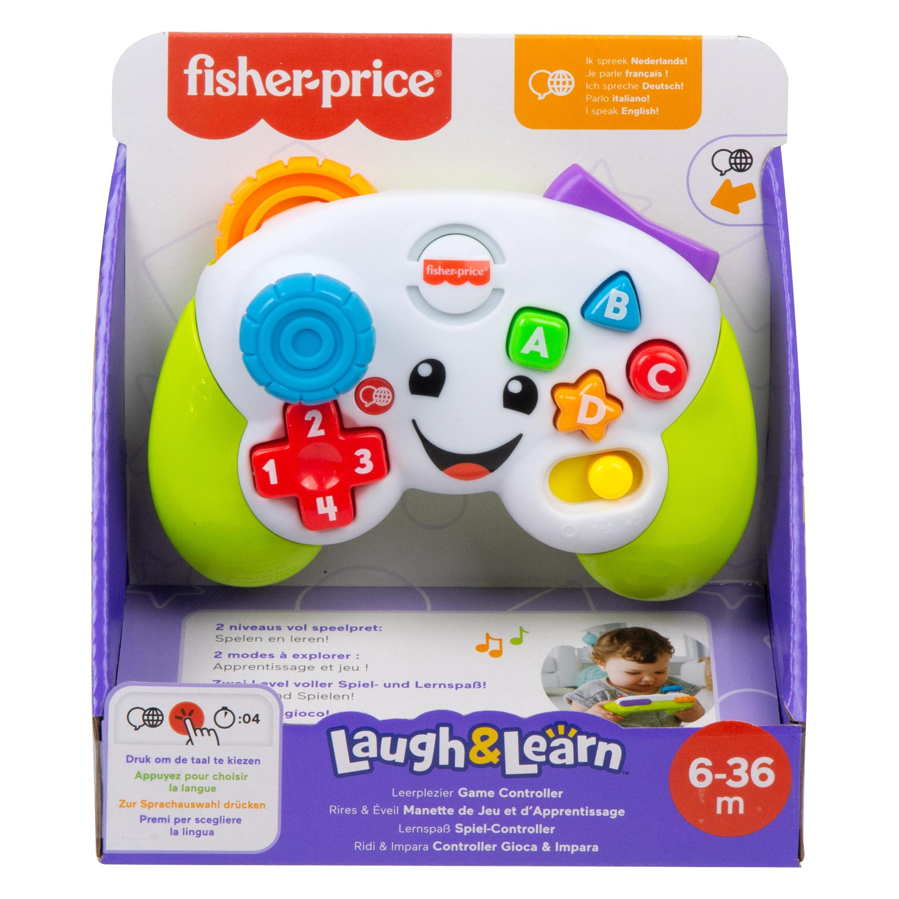 Fisher-Price Lernspass Spielcontroller (D, DU, F, I, E) (Deutsch, Englisch, Französisch, Italienisch, Niederländisch, 0.50 - 3 Jahre) (HXC29)