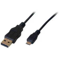 D2 Diffusion C ble USB 2.0 micro m le/m le 1M Noir (1 m, USB 2.0), USB Kabel