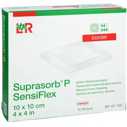 Suprasorb P Sensiflex Border 10x10cm 10 St