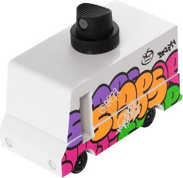 Candylab Speelgoedauto Graffiti zwarte bestelwagen met uniek ontwerp