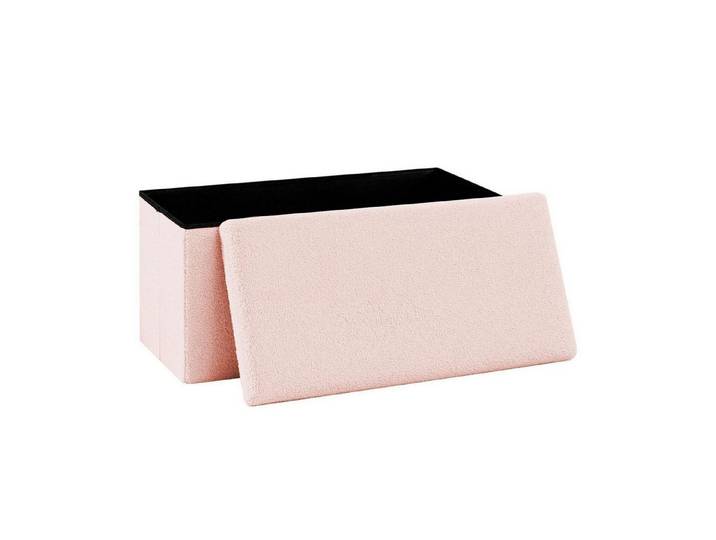 LuxusKollektion Truhenbank Sitzbank faltbar mit Stauraum Rosa 76.5x38x38 cm (1-St)