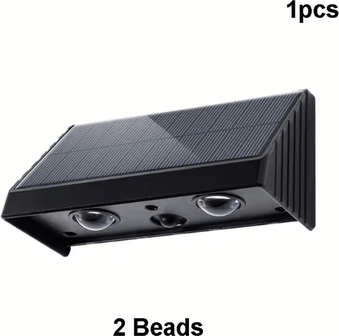 Uplift Curations Solar Wall Light Outdoor Waterproof LED Porch Light Automatic Dusk To Dawn Garden Balcony Lamp 2 Beads