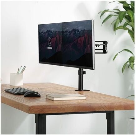 StarTech.com ARMDUAL3 Desk Mount Dual Monitor Arm for up to 32" Displays, 8kg per Monitor, VESA, Black