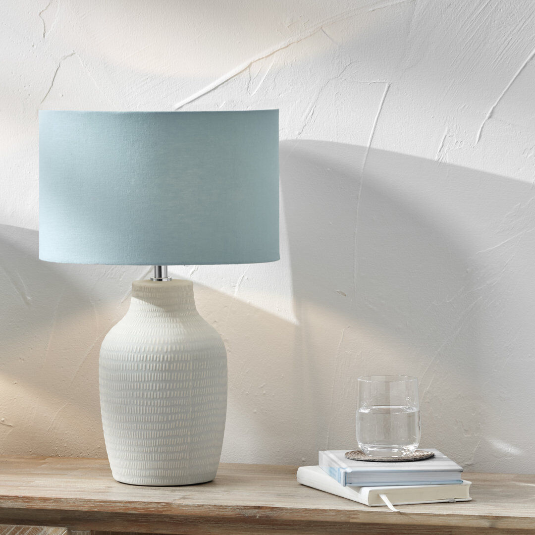 Beachcrest Home Lorelei Ceramic Table Lamp Duck Egg 44cm H X 28cm W X 28cm D