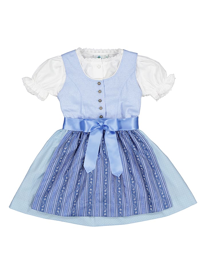 Isartrachten Dirndl in Hellblau/ Blau - 152
