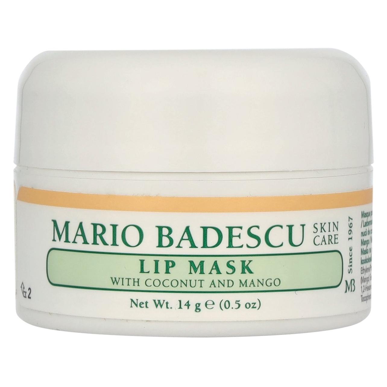 Mario Badescu Lippenmaske mit Kokosnuss und Mango - 14 Gramm (Lippenpflege Set, 14 ml) (MB LIP MASK)