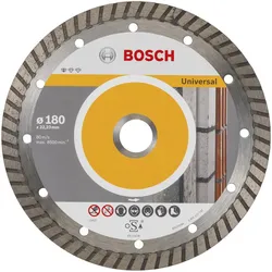 Bosch Professional Zubehör, Sägeblatt, Diamanttrennscheibe Standard for Universal Turbo, 180x22,23x2,5x10 mm, 10er-Pack