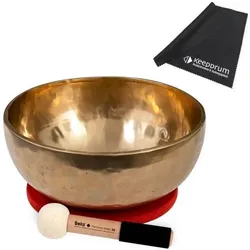 Sela Klangschale se266 Harmony Singing Bowl 29 mit Schlägel und Mikrofasertuch (Klangschale), Perkussion, Bronze