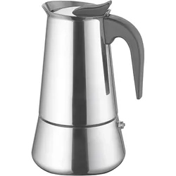 Weis Espressokocher 6 Tassen Edelstahl, Espressokocher, Grau
