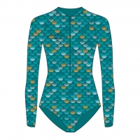 # Mahina Mermaid SurfSuit (Oberteil) - Aquamarine - Gr. 122 - 134