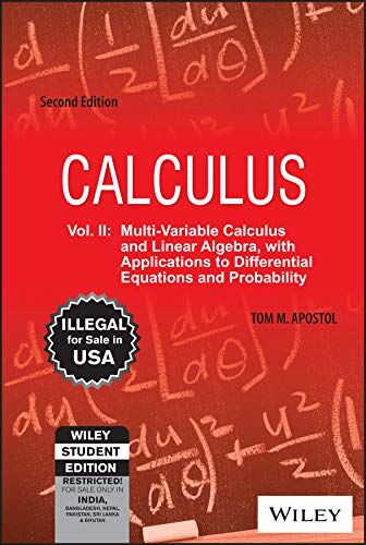 Apostol, Tom M. - CALCULUS, VOLUME II, 2ND ED - Preis vom 30.09.2026 22:30:23 h