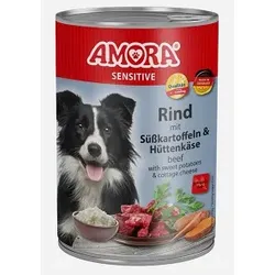AMORA Dog Sensitive Rind & Süßkartoffel | 6x 400g