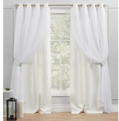 ATI Home Catarina Layered Curtain Panel Pair with grommet top