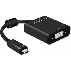 Delock Monitorkonverter Micro-D HDMI zu VGA+Audio (VGA), Video Adapter, Schwarz