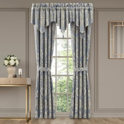 Lorenzo 84 Inch Window Panel Pair by Royal Court in Blue (Size ONE SIZE)