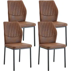ESSZIMMERSTUHL 4er set stoff tech gepolstert metallbeine ergonomisch