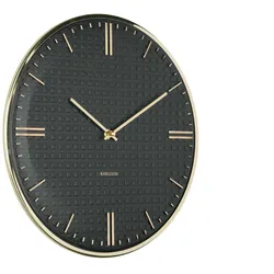 Karlsson, Wanduhr, Wanduhr Riqueza 35 cm, Schwarz (35 cm)