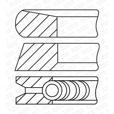 GOETZE ENGINE Kolbenringsatz 0813750730