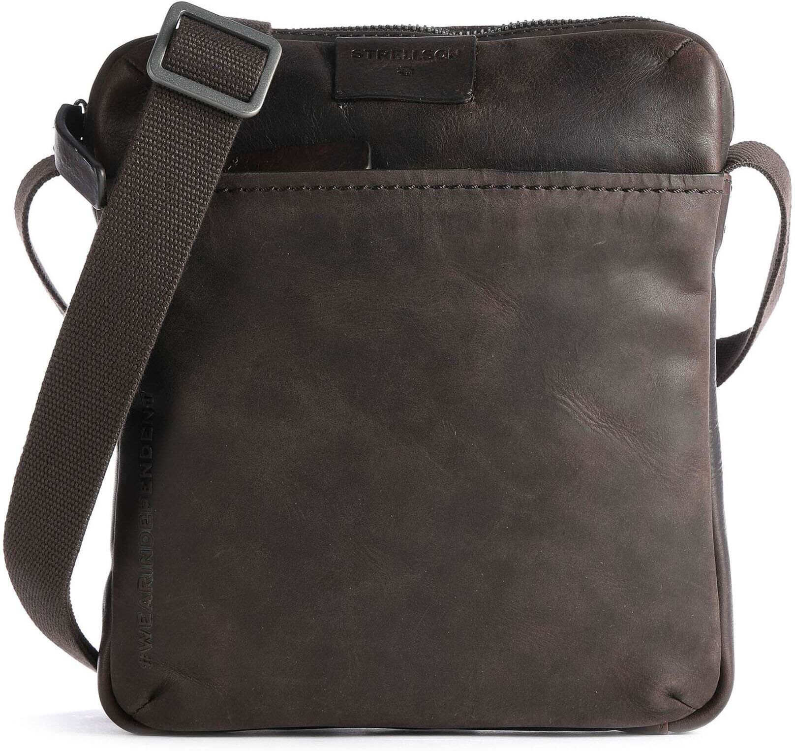 Strellson Brick Lane Umhängetasche aus Leder, braun