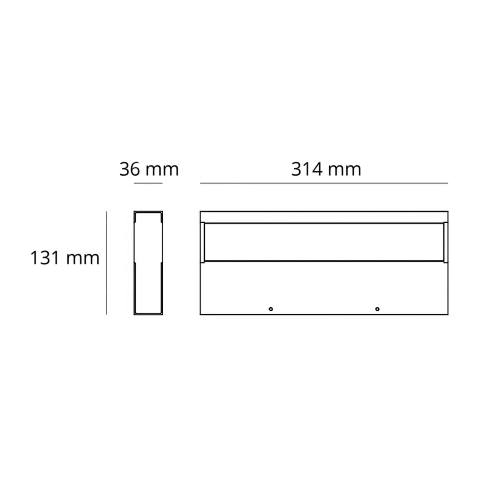 Linea Light Regolo LED wandlamp, dimbaar, wit, aluminium