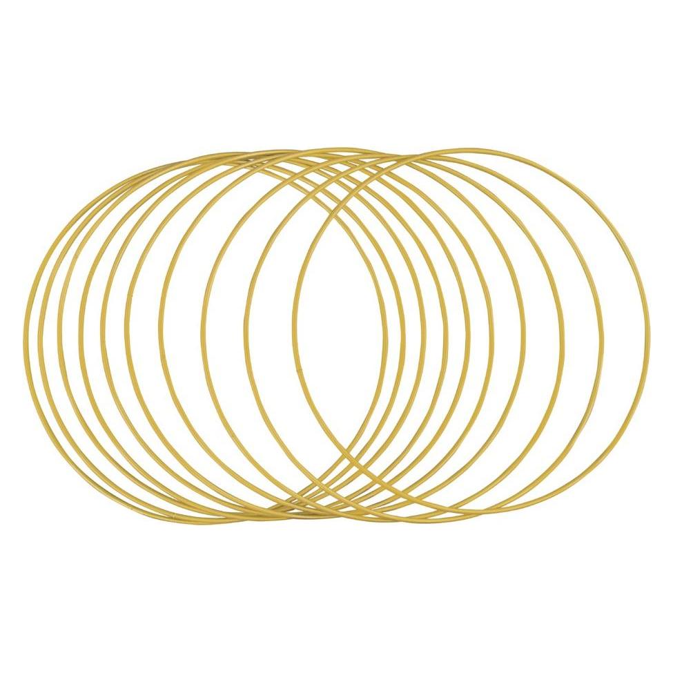 Rayher Metallringe, beschichtet, 25cm ø, gold, 10 Stü (25214616)