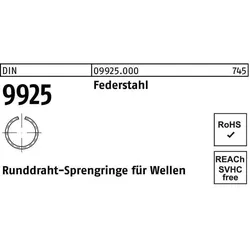 Zubehör Antriebstechnik, Sprengring DIN 9925 25 Federstahl Runddraht