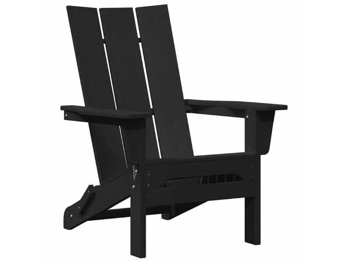 STAR SALE® Chaise Adirondack - Fauteuil(1 PC) - pliante Noir 80 5x74 5x92 cm HDPE T3742