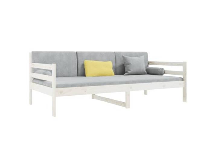 KTHLBRH Schlafsofa ohne Matratze, weiß, 80 x 200 cm, Kiefernholz Mit Lattenrost, 3-seitigem Lattenrost, Stauraum, für Schlafzimmer