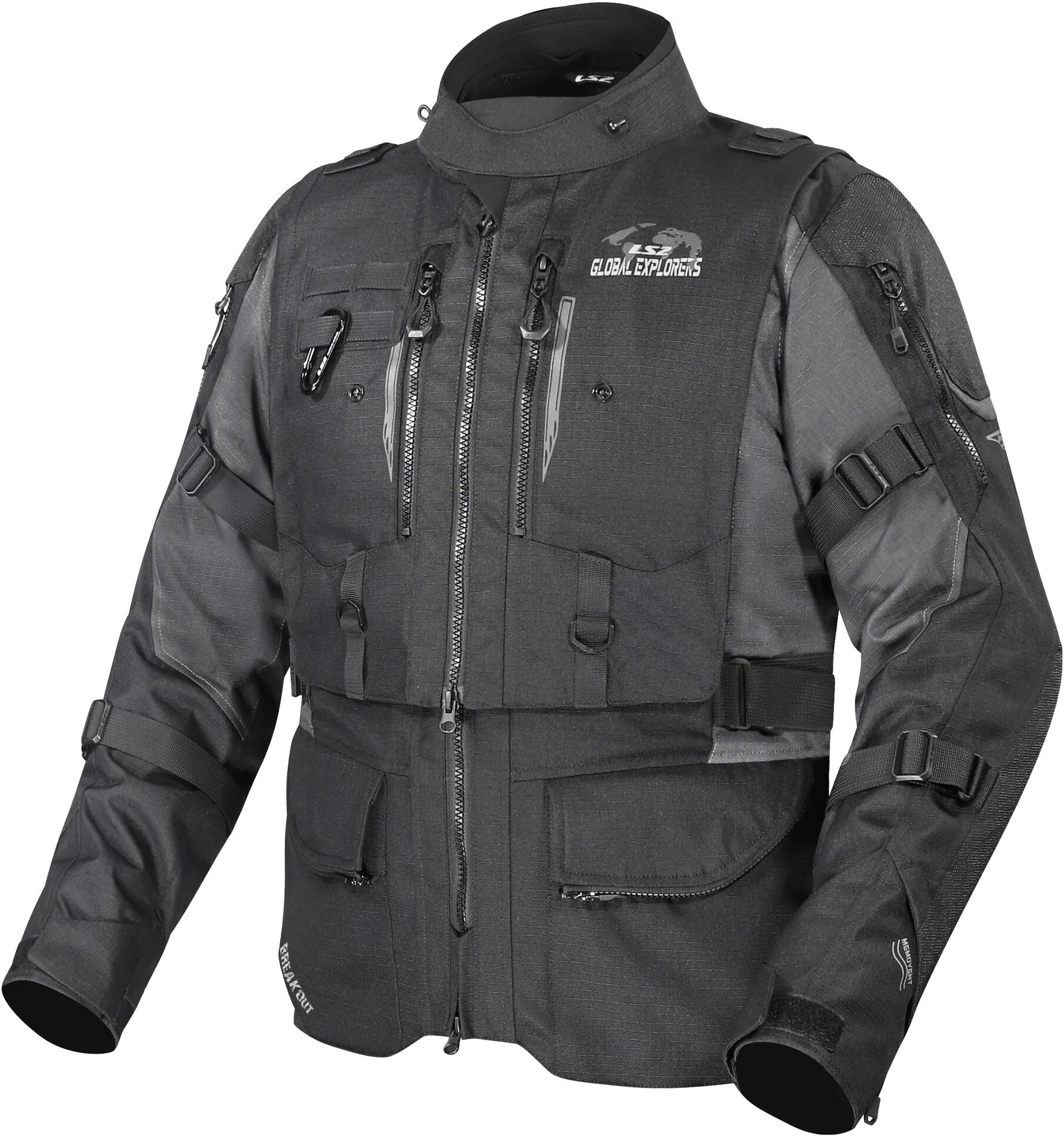 LS2 Breakout Man Jacke schwarz grau Gr. L