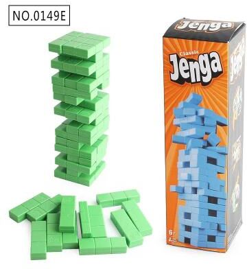 Uplift Picks 45 Piece Stacked Blocks Game Kids Balance Building Toy Family Party Table Game a