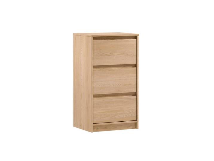 Petits-meubles Nachttisch Beck Holz, Braun, Holzwerkstoff, 3 Schubladen, 47.2x86.7x39.8 cm, Schlafzimmer, Nachttische
