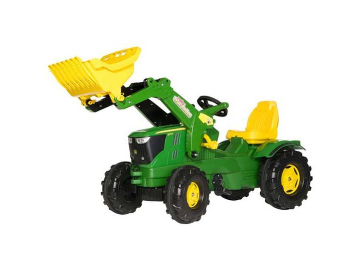 Farmtrac John Deere 6210R mit Lader Rolly Toys Grün Kunststoff - Farbe: Grün/Gelb - Trettraktor