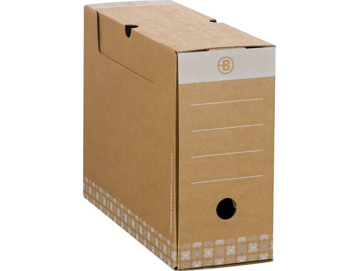 Lot de 20 - Boîte archives Carton Bruneau - Dos 12 cm - Brune - Boîtes archives standards - Bruneau