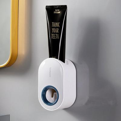 Friendly Fresh Finds Wall Mount Automatic Toothpaste Dispenser & Toothbrush Holder Set Bathroom Accessories white