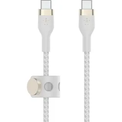 Belkin BoostCharge Pro Flex USB-C auf USB-C Kabel (1 m, weiß)