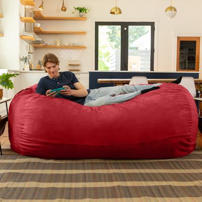 Jaxx Bean Bags Jaxx 7ft Oversized Bean Bag Couch – Extra Large 3-Seat Floor Sofa with Washable Cover Play Rooms, Living Rooms & Basements