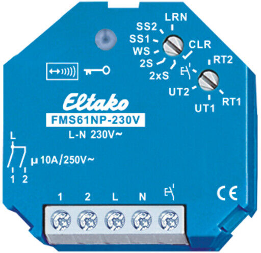 Eltako Interrupteur à impulsion multifonction sans fil FMS61NP-230V (30200330)
