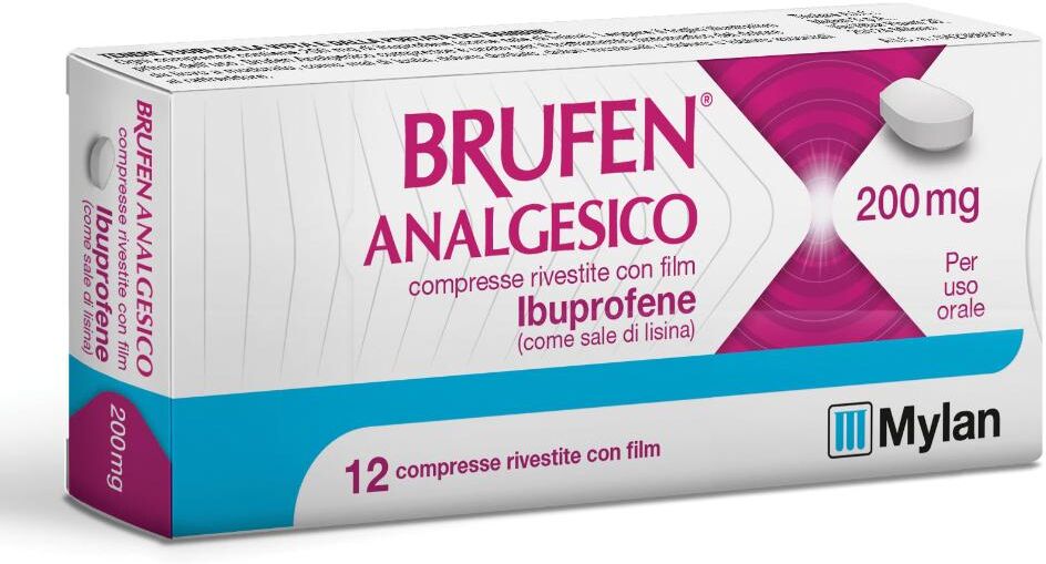 MYLAN SpA Mylan, Brufen Analgesico 200mg, 12 Compresse
