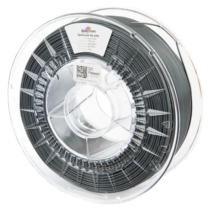 Spectrum Filament PC 275 Iron Grey 1.75mm 1kg (PC, 1000 g, 1.75 mm) (41965980)